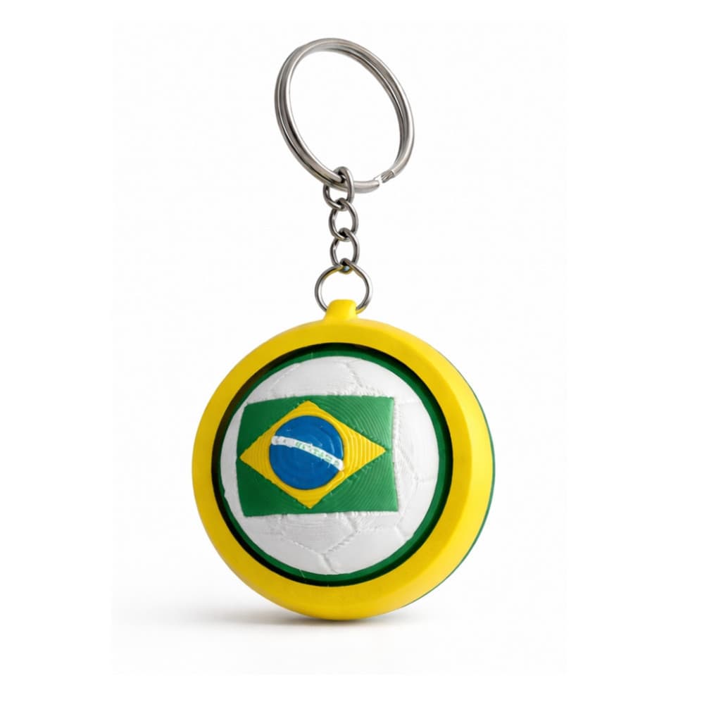 Chaveiro Giratório Brasil Copa 2026 – Anti Estresse