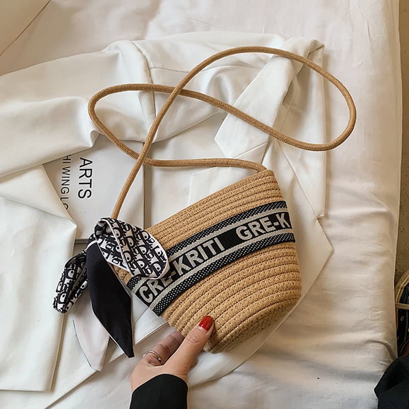 bolsa feminina bolsa femenina Bolsa mensageiro de um ombro para férias de palha para meninas de verão