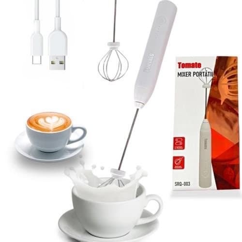 Mini Mixer Misturador Leite Cafe Capuccino Shake - Tomate SRQ-003