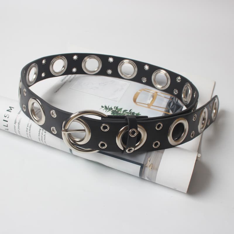 2020 novo estilo Punk Metal atmosférico olho cinto senhoras combinando Jeans vestido All-Match cinto decorativo feminino