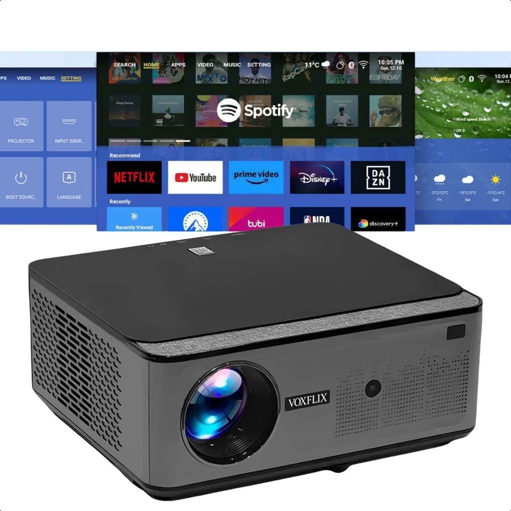 Projetor Smart Touyinger Voxflix Vf71 Android 12 Full Hd 2500 Ansi Lumens Wi-fi