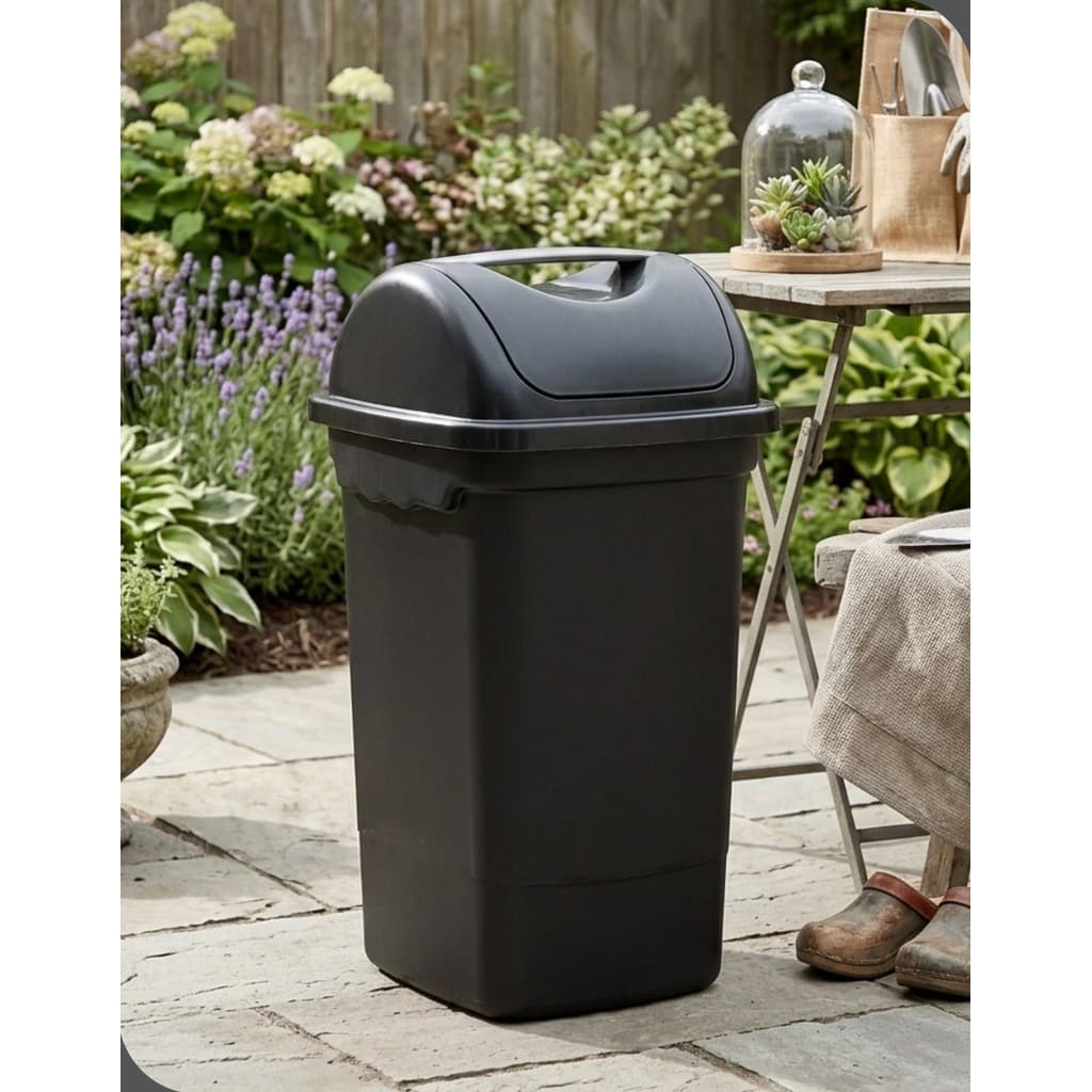 Lixeira Basculante 30L Plasvale para Cozinha Banheiro Área Gourmet Resistente Moderna Top