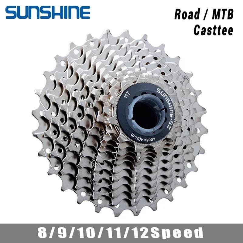 Cassete Para Bicicleta De Estrada SUNSHINE 8/9/10/11/12 Velocidade 23/25/28/32/34/36T K7 8V 9V 10V 11