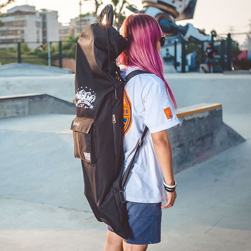 MACKAR profissional saco de skate longboard saco de armazenamento de equipamentos de proteção de skate mochila longboard