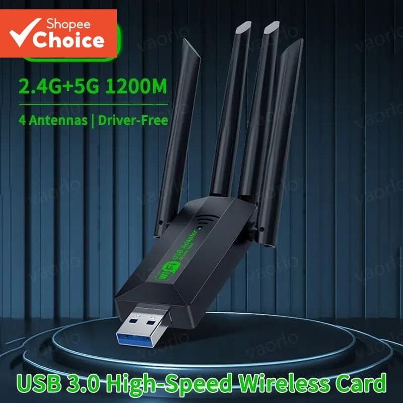 Adaptador USB Wifi Driver Grátis Placa De Rede De 1200 Mbps Sem Fio Banda Dupla De Longo Alcance Para PC Desktop