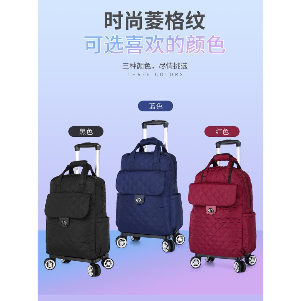 Grade de roda universal Xiaoxiangfeng carrinho saco leve universal roda portátil mochila viagem dobrável estudante saco