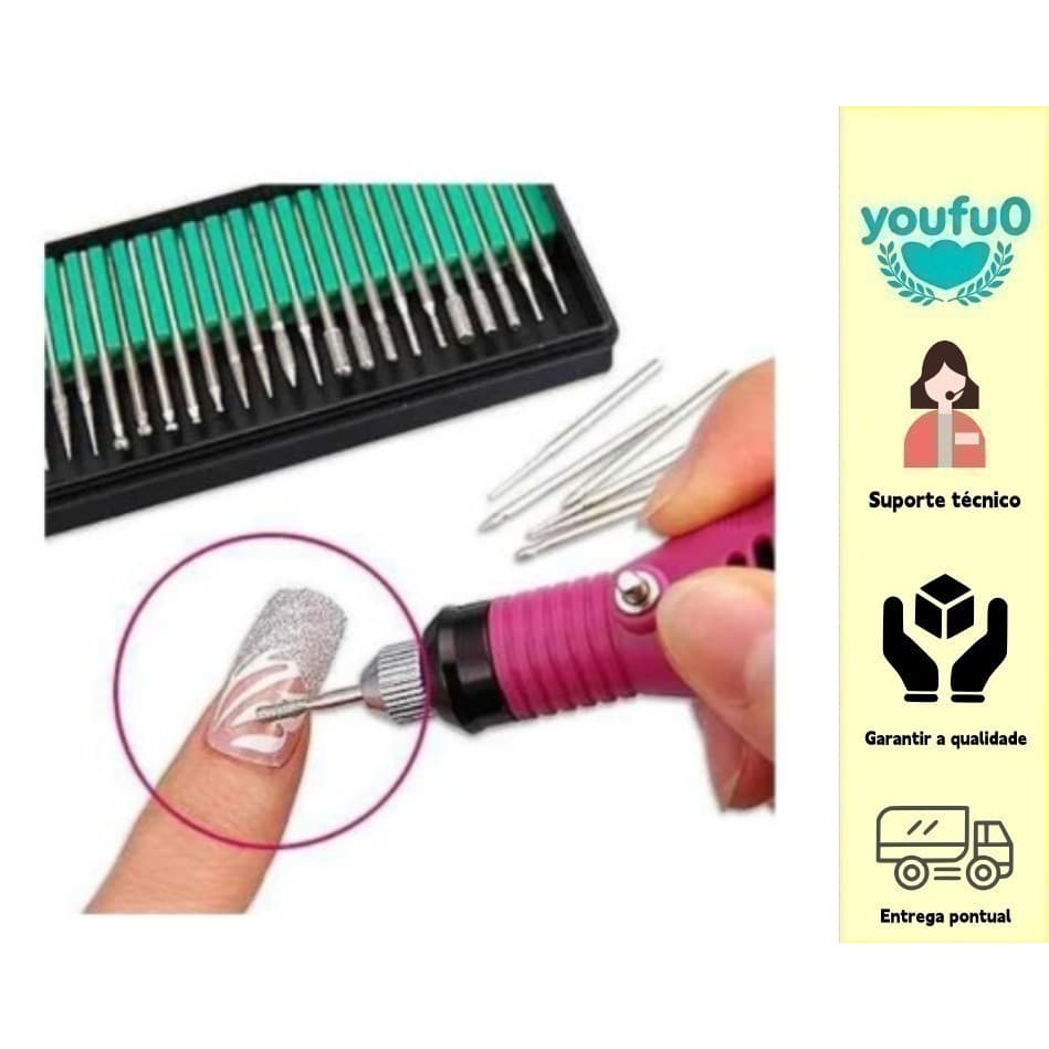 Conjunto de 30 peças de brocas de diamante, adequado para Manicure diamante/cortador de Gel-oferta especial