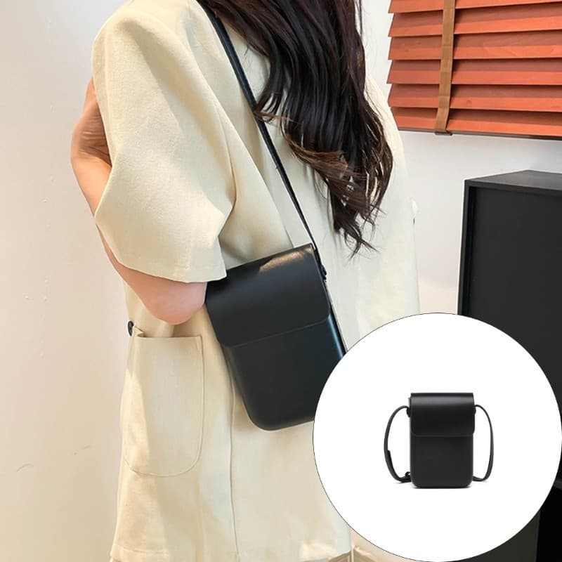zzz Bolsa De Ombro Feminina Masculina Telefone Pequena Mensageiro Vertical Crossbody