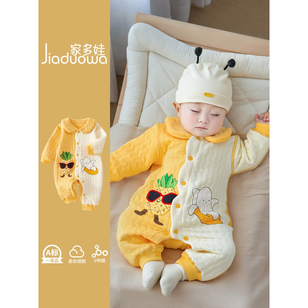Macacão de algodão ar bebê outono inverno roupas de algodão fino macacão pequeno mês idade bebê roupas de inverno interi
