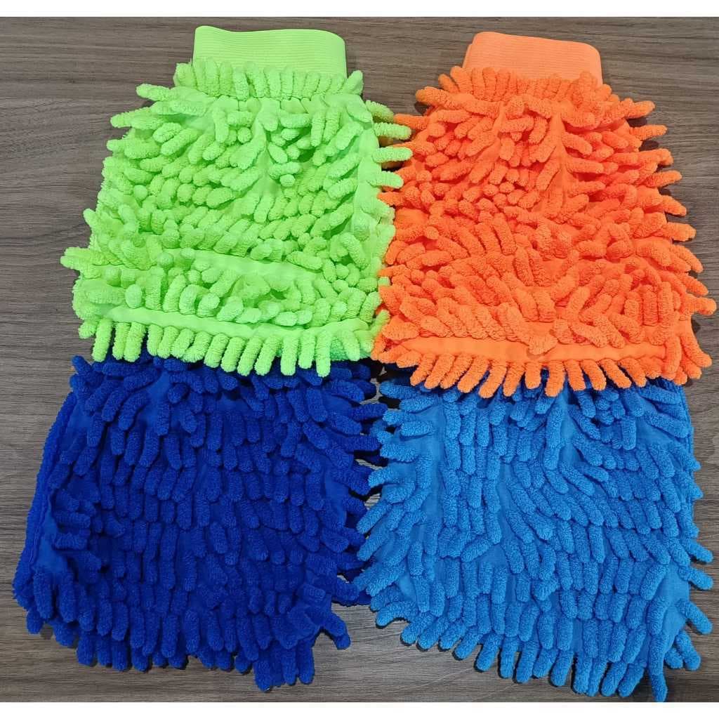 Kit Luva Microfibra Para Lavar Carro E Limpeza Doméstica luvas automotivas acessórios