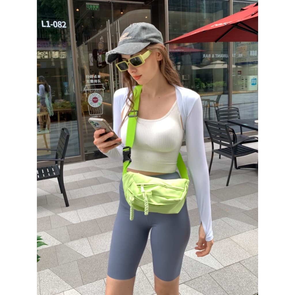 Crossgrip esportes saco de peito mensageiro saco de peito moda senhoras homens meninas japonesas moda All-Match ins leve
