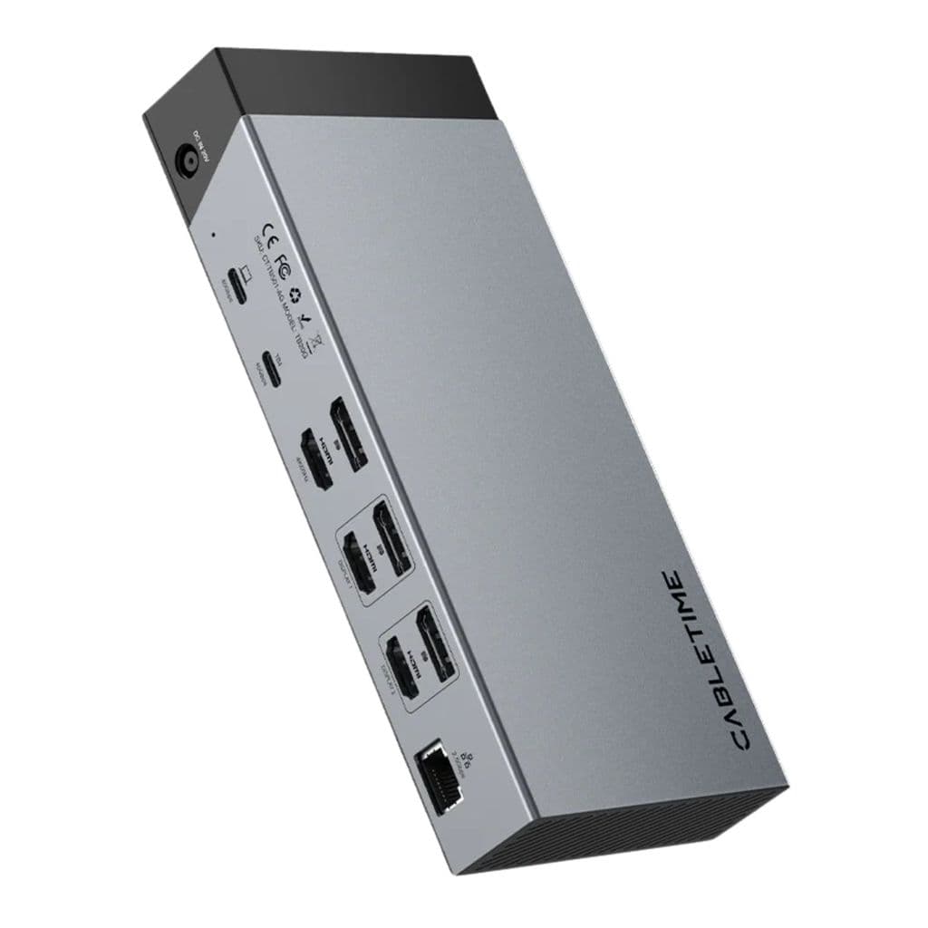 Dock Station 20 In 1 para Macbook Pro 3 Monitores Extendido DisplayLink Thunderbolt4 Cabletime