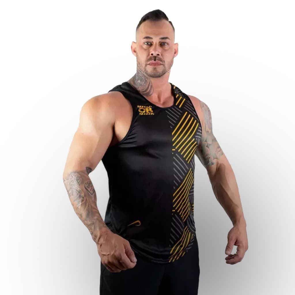 Camiseta Regata Long Line Academia One Blast Dry Fit Respirável Secagem Rápida Anti Odor