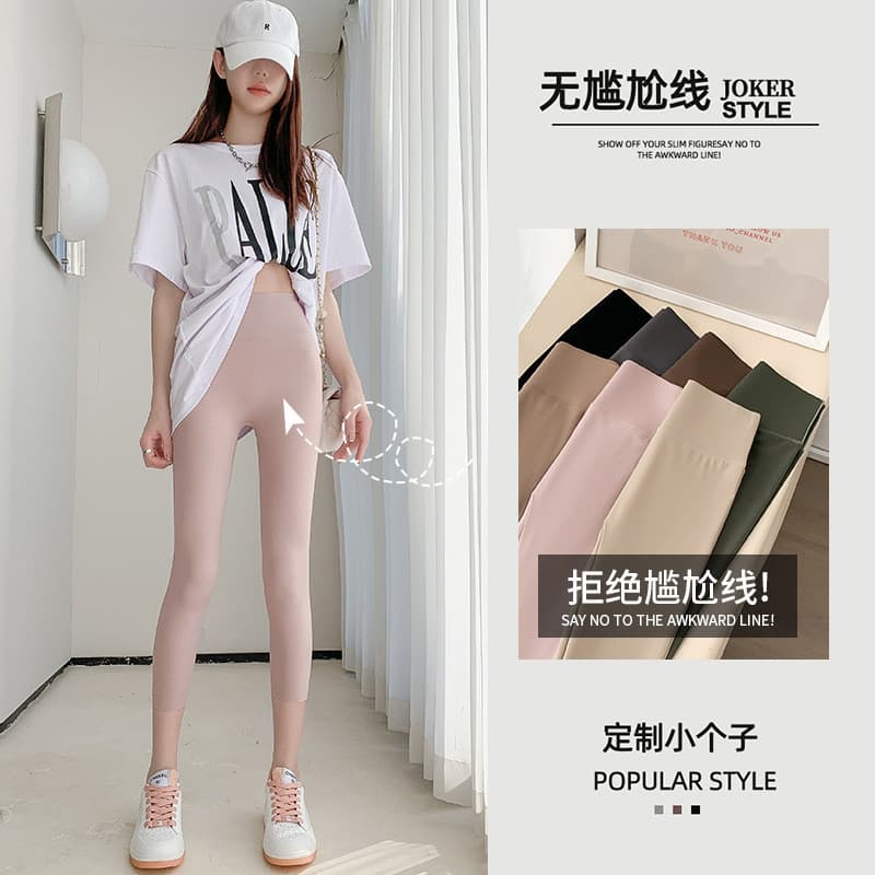 Calças de tubarão de oito pontos para pessoas pequenas, mulheres, uso externo, novo estilo, Leggings, primavera verão, s