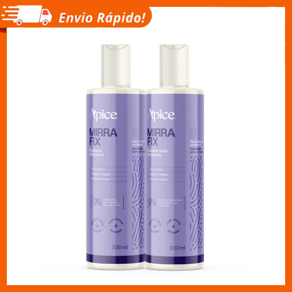 Kit Shampoo e Condicionador 300ml Mirra fix - Ápice
