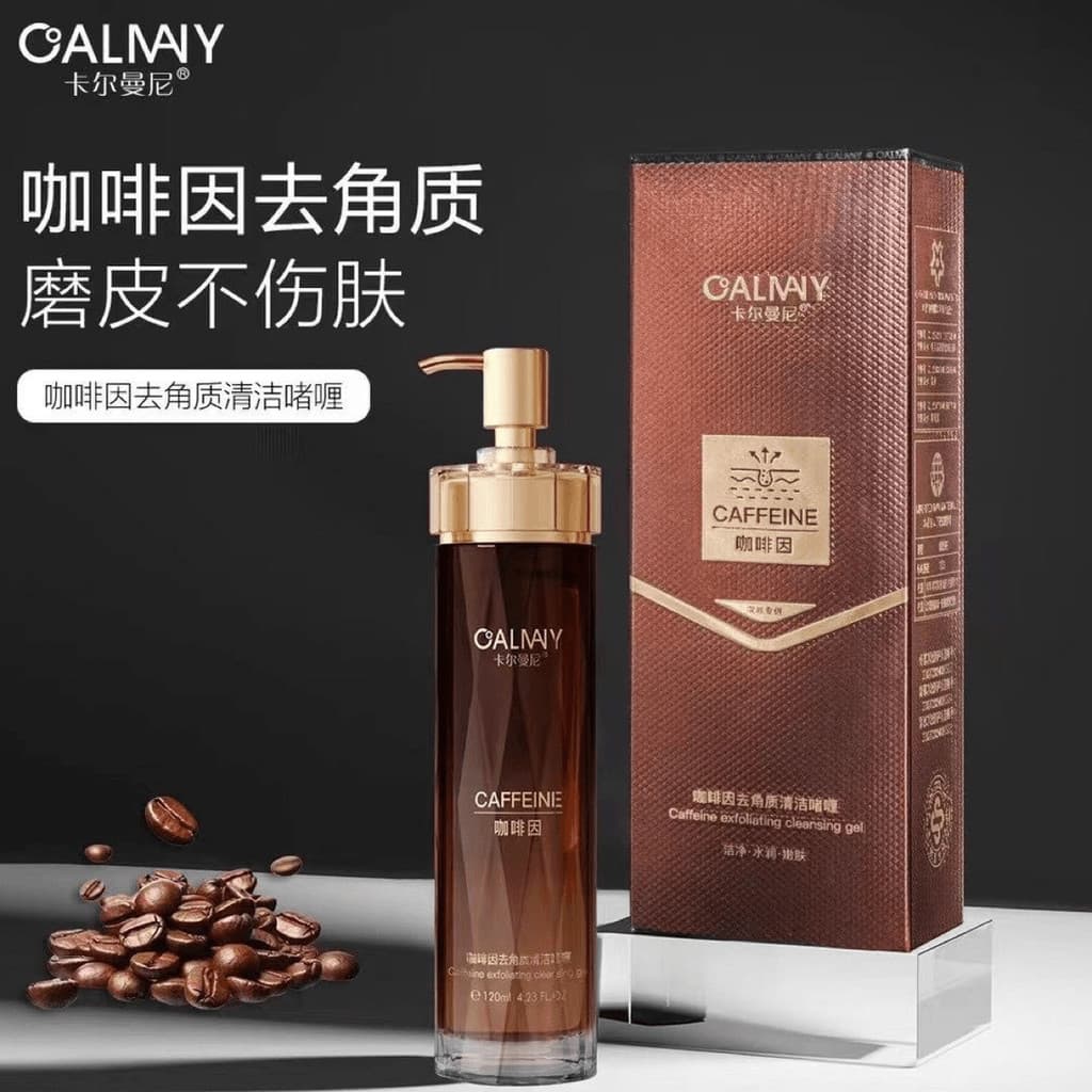 Calmani Cafeína Gel de Limpeza Esfoliante 120ml Poros Finos Limpeza Profunda Limpeza Rejuvenescedora