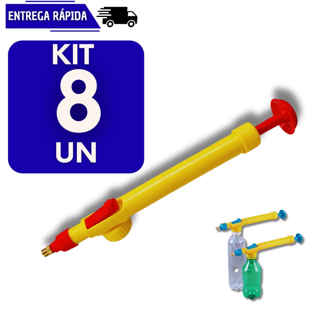 Kit 8 Pulverizador Spray Manual Multiuso Ideal Para Casa Jardim Borrifador Limpeza Pulverizadores Jardinagem Regar