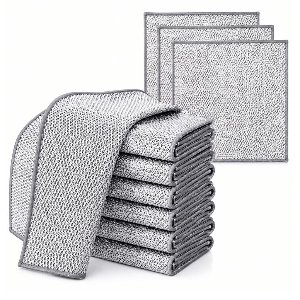 Kit Panos De Limpeza Aço Reutilizável – Tira Gordura Panela Fogão Louça Cozinha