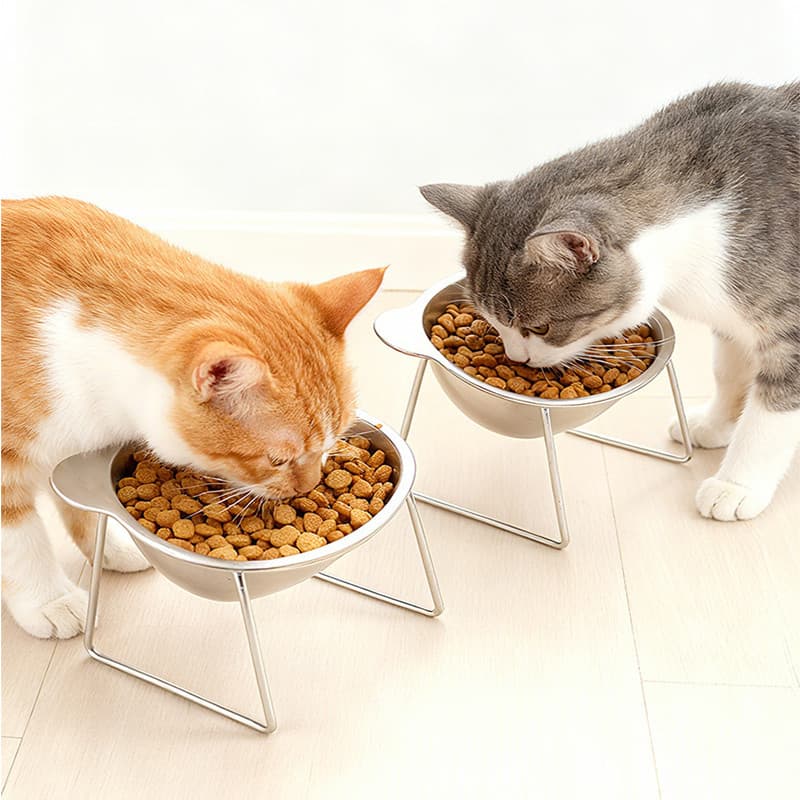 Tigela Para Animais De Estimação Em Aço Inoxidável 304 : Resistente À Ponta , Adequada Colunas E Fácil De Limpar . Adequ