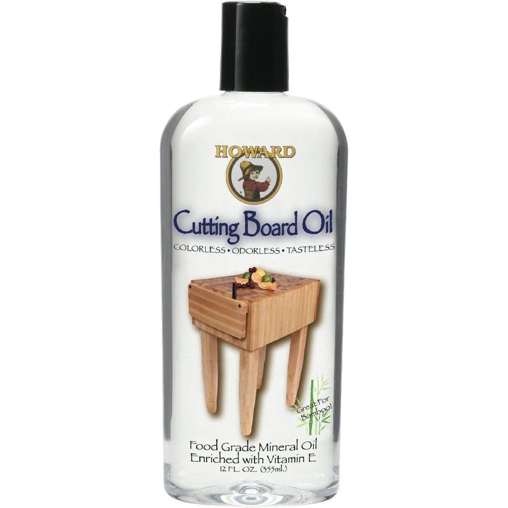 Óleo Mineral de Grau Alimentício Howard Products para Tábua de Corte de Madeira - 12 oz, Pacote com 1
