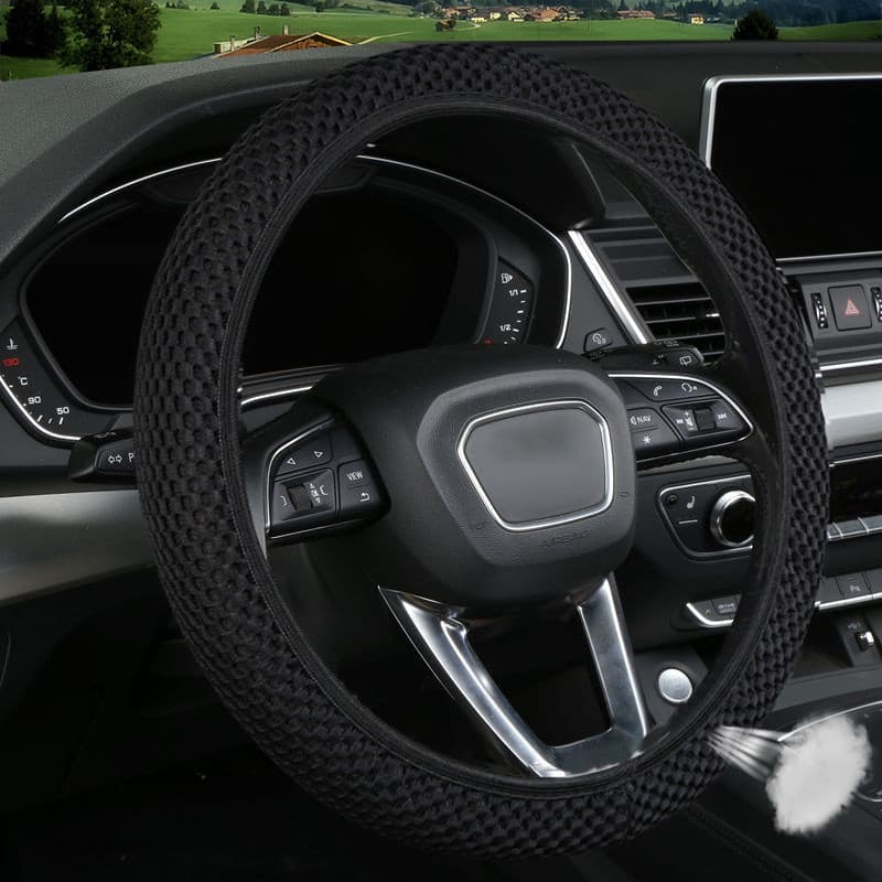 Capa de volante de carro sem anel interno massagem de seda gelo rede grossa homens mulheres quatro estações Universal cr