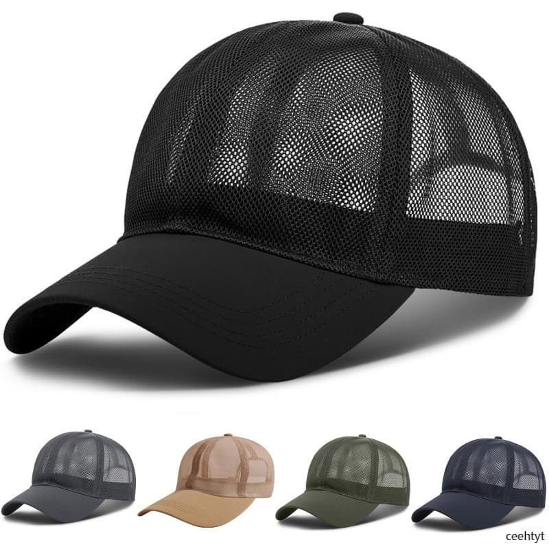 Bonés De Beisebol De Malha Unissex Ajustáveis , Respiráveis , Rede Completa , Chapéu De Sol , Ciclismo , Caminhada , Bon