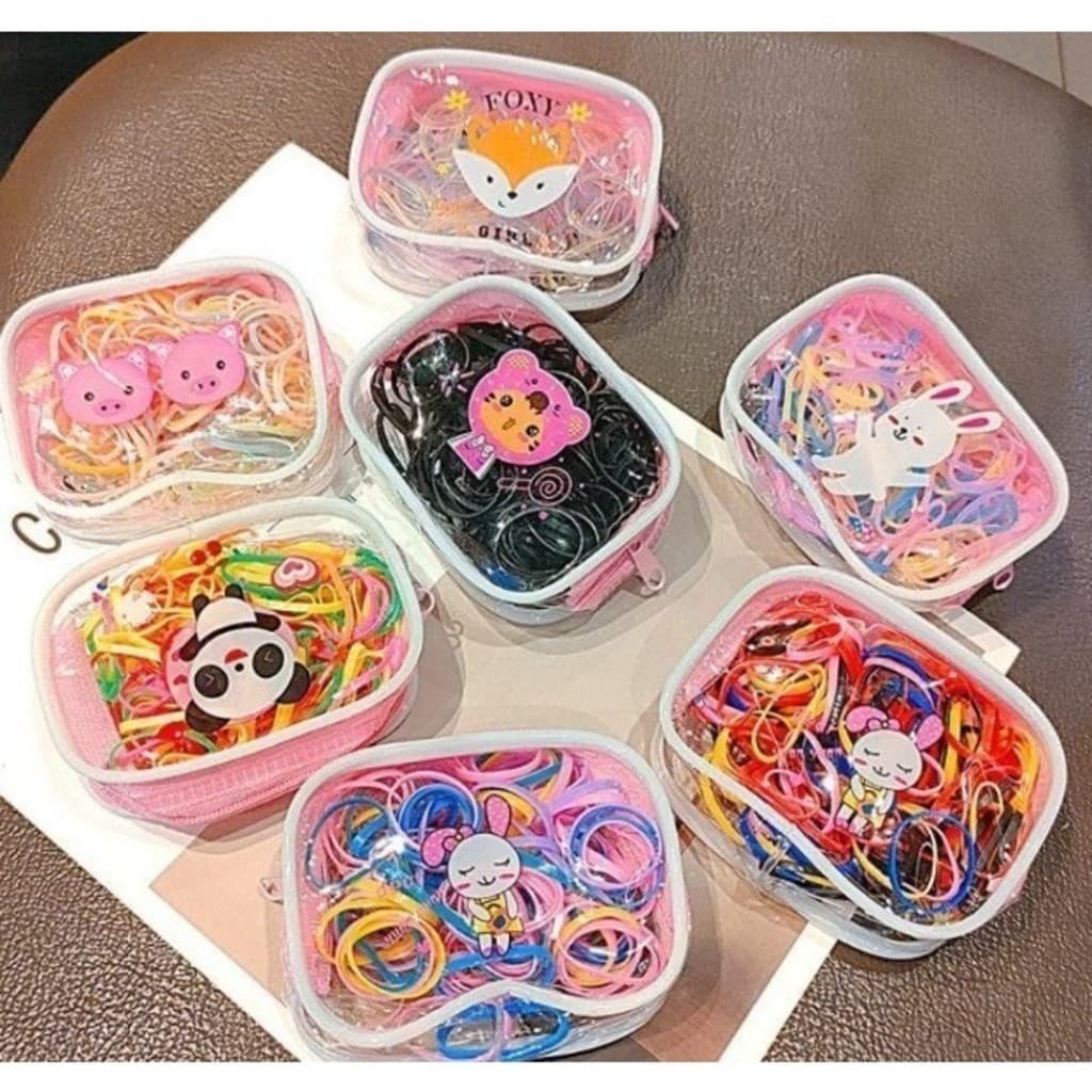 300 Unidades/Pacote Colorido Pequeno Elasticos Silicone Grosso De Cabelo Descartáveis Meninas Bonitos Elástico-Rich