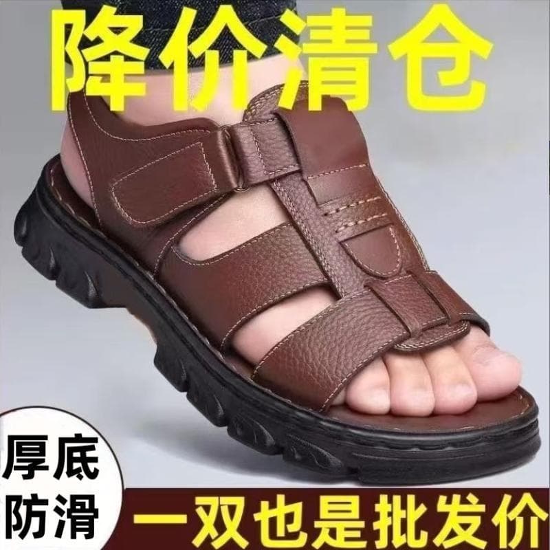 Homens sandálias chinelos verão passeio durável condução de sola grossa antiderrapante à prova dwaterproof água novo est