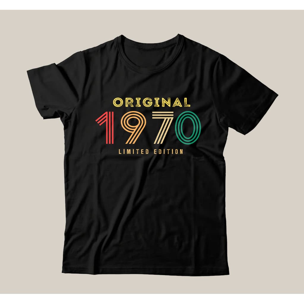 Camiseta Preta Casual Original Limited Editom Ano 1970