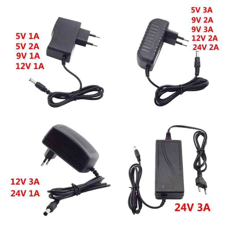 Adaptador De Fonte De Alimentação AC 220V Para DC 5V 9V 12V 24V 1A-10A Transformador Ue AU Plug LED Tira Carregador De P