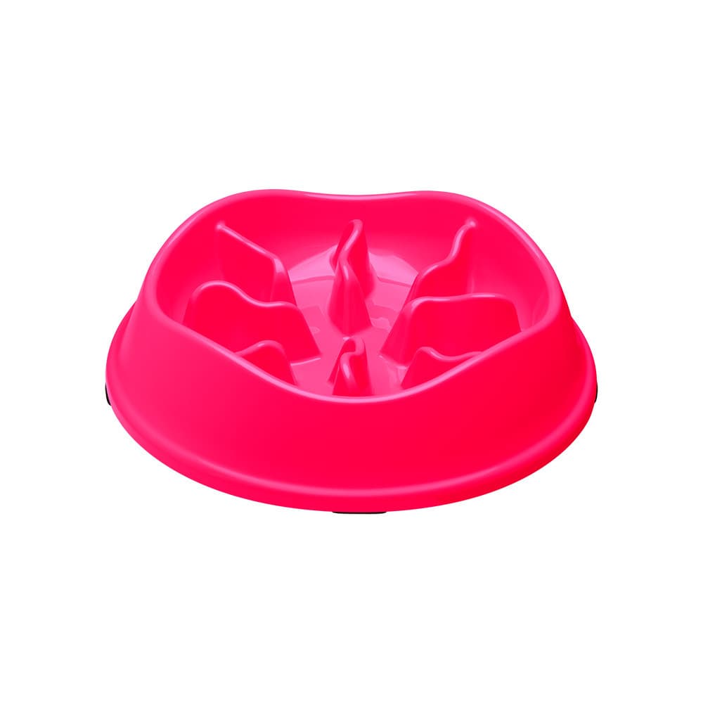Pote Comedouro Lento Interativo Stark Slow 350ml Pink Neon