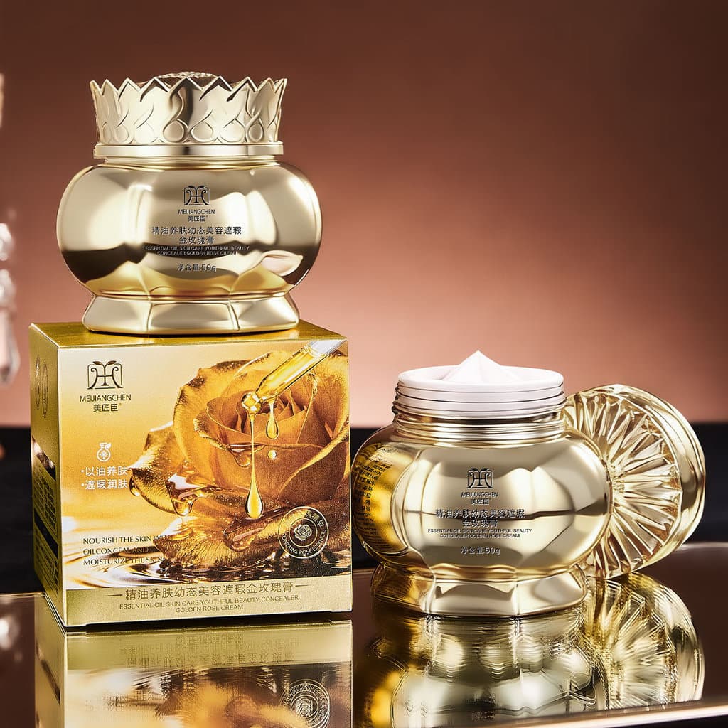 MEIJIANGCHEN MEIJIANGCHEN Óleo Essencial Nutritivo para a Pele Corretivo de Beleza Jovem Creme Rosa Dourada