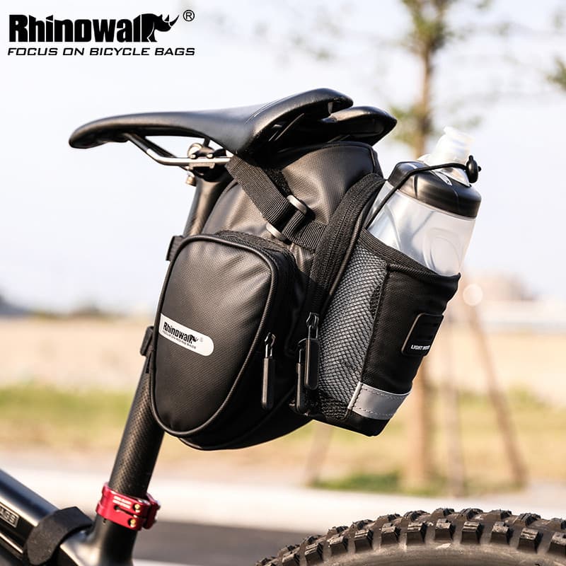 Rhinowalk rinoceronte grande capacidade sela saco garrafa de água cauda saco Mountain Bike cauda saco sela saco estrada