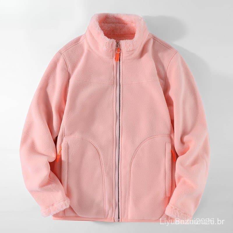 Casacos de inverno masculinos e femininos da Uniqlo, casaco de pele de vison dupla face multicolorido BYOY COVB