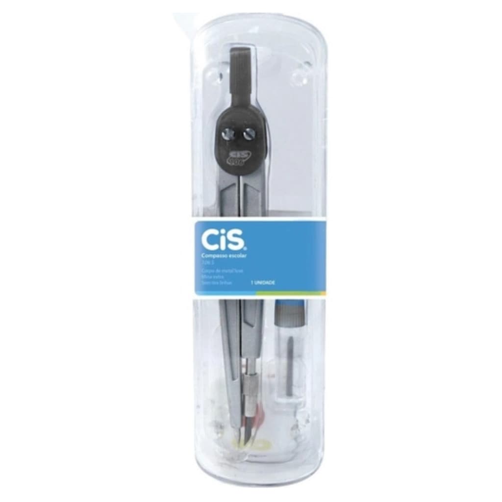 Compasso Escolar Cis 106-S Com Estojo Papelaria Material Escolar