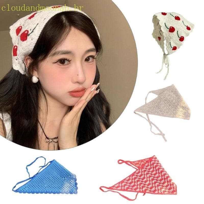 CLO Francês Vintage Bandana Cabelo Bonito Acessórios Elegante HeadpiecesHairpieces Versátil Malha Lenço Para G