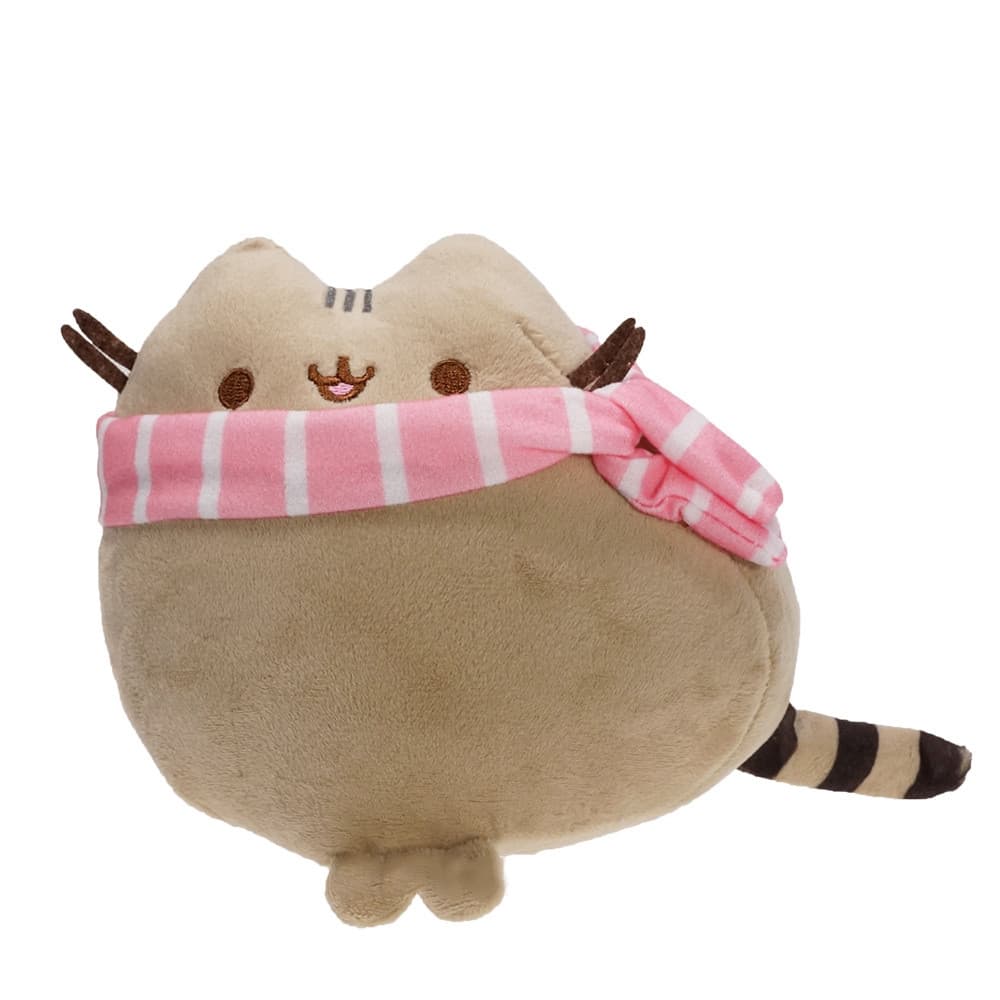 Boneco de Pelúcia Pusheen Cookie Cat com Cachecol, Almofada Macia, Personagem de Desenho Animado, 15cm, SJYW