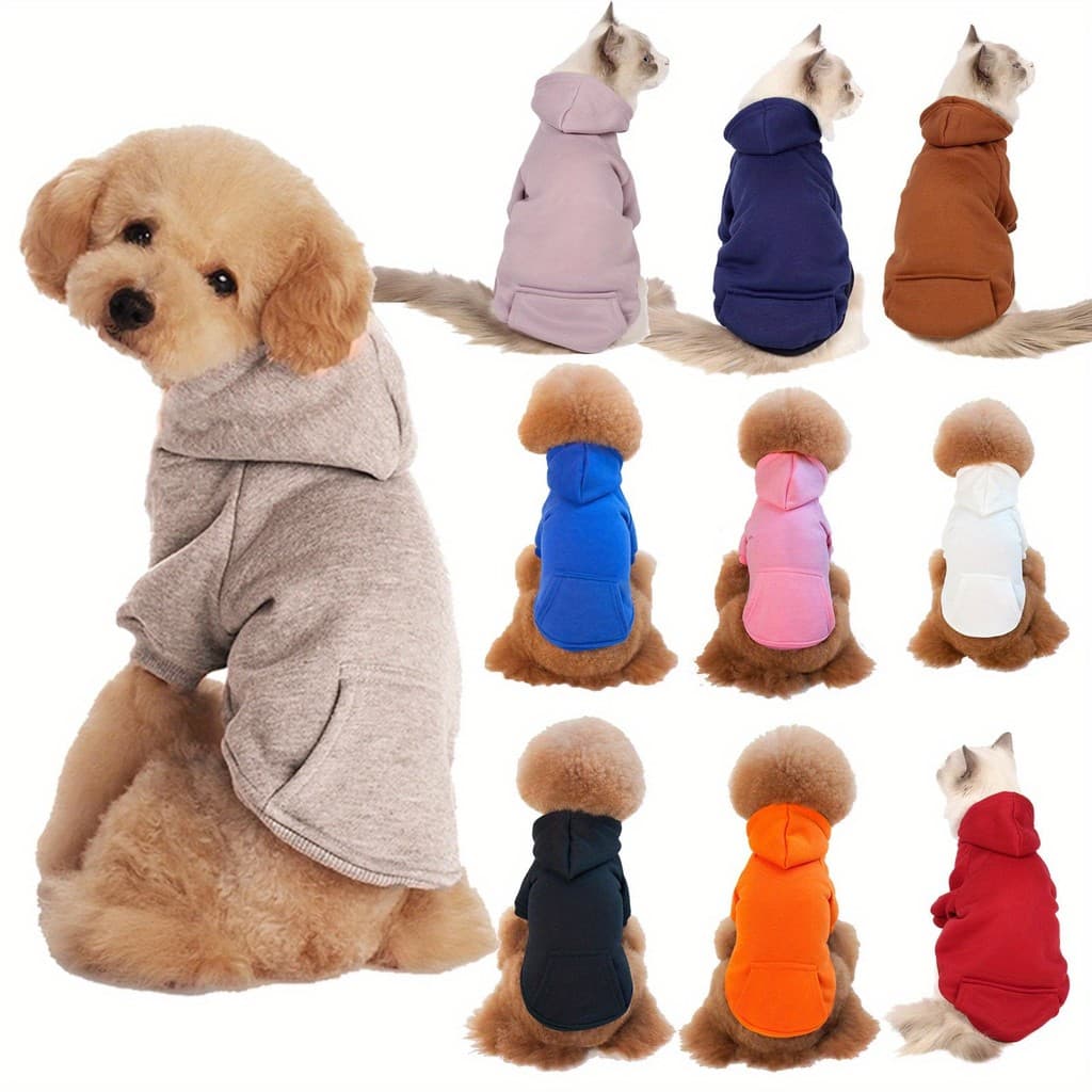 Moletom com Capuz para Cães de Pequeno e Médio Porte para Uso no Inverno F1ZZ*&--&-&-