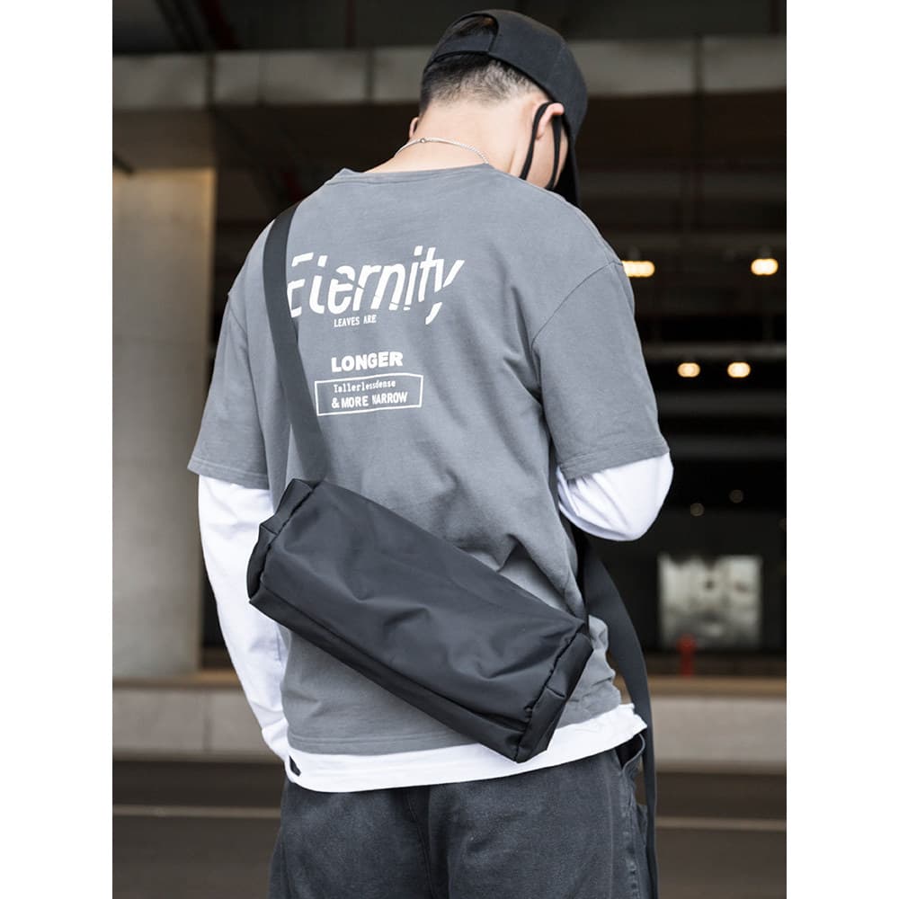 ABOYS novo estilo na moda Casual de um ombro saco do mensageiro dos homens leve carteiro pequeno saco simples rua Wear C