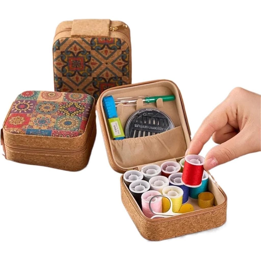 Kit de Costura Portátil para Viagem Edgiyuo - Conjunto de Caixa de Costura Doméstica com 1/3/5 Peças - Ferramentas de Ar