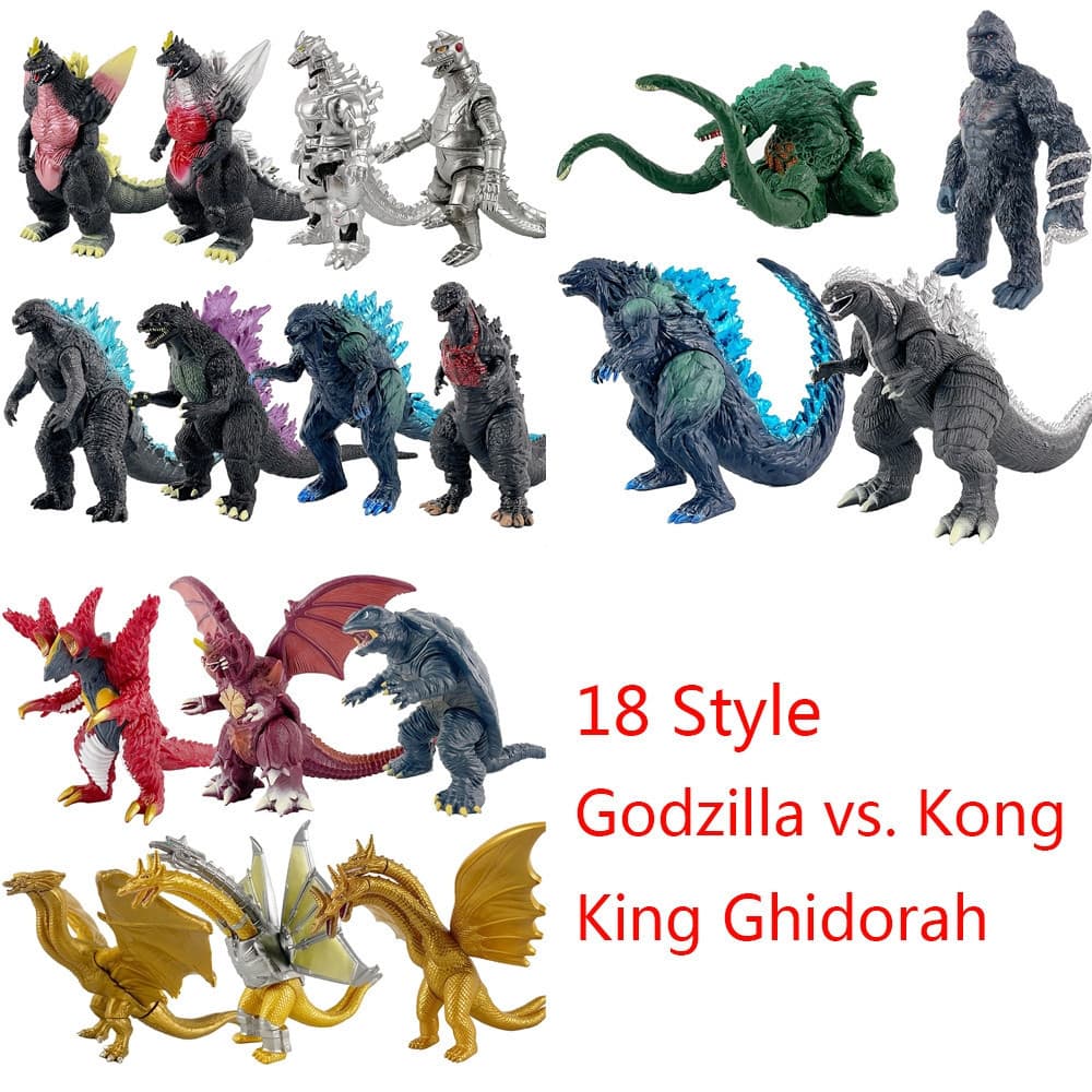 18 modelos com tema Godzilla: Inclui modelos do Rei dos Monstros, como King Kong, Golden Ghidorah e Mechanical Bi-O-Lant