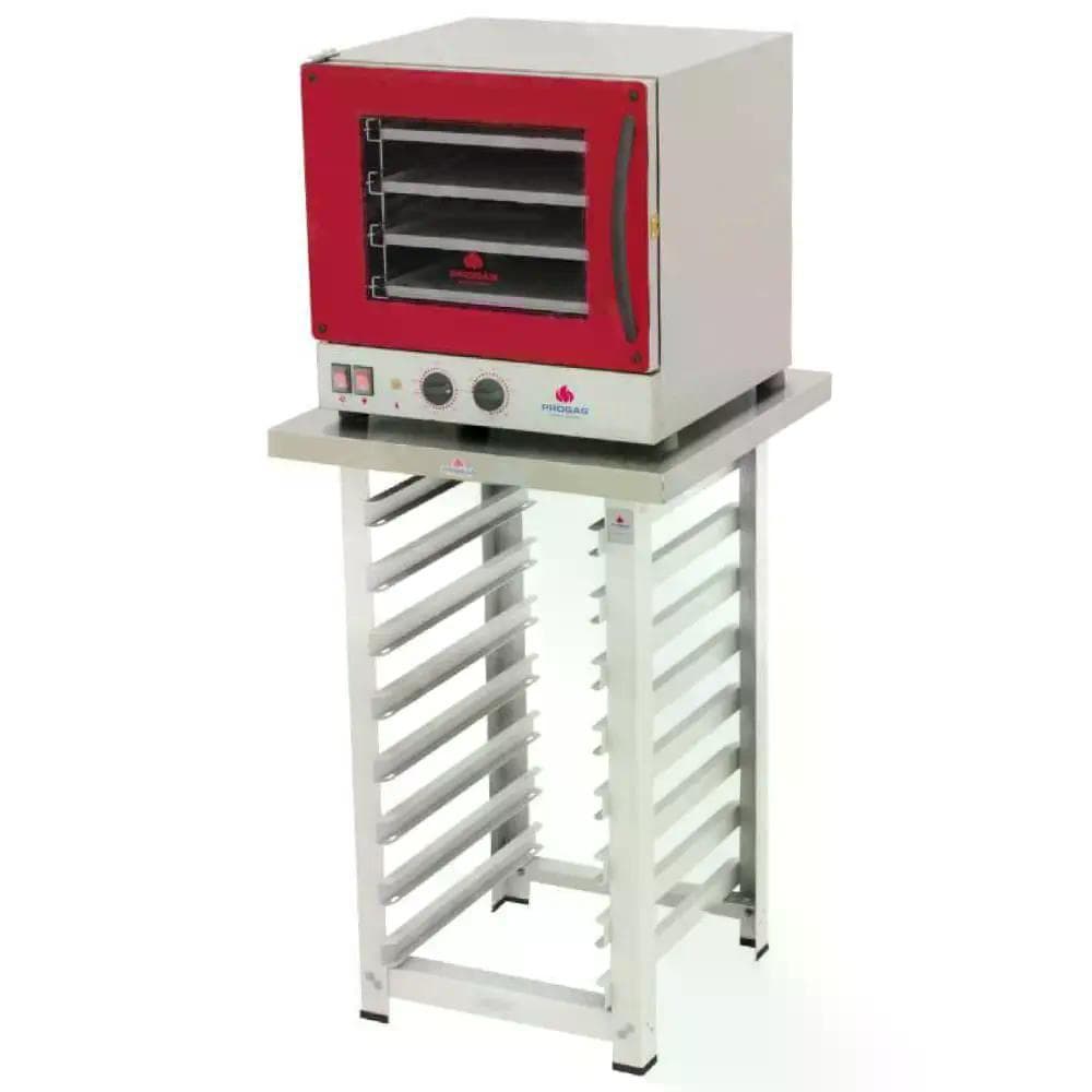 Forno Turbo Elétrico Fast Oven PRP-004 127v Vermelho + Bancada MES-004 - Progás