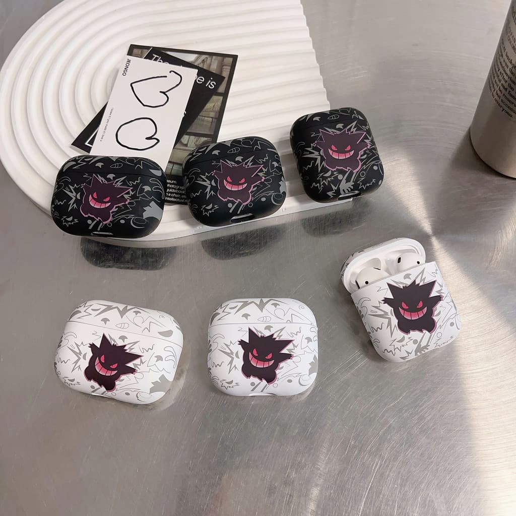 Capa Gengar Casal para AirPods 4/3/2 | Capa Protetora Silicone Antichoque para Fones Bluetooth Sem Fio