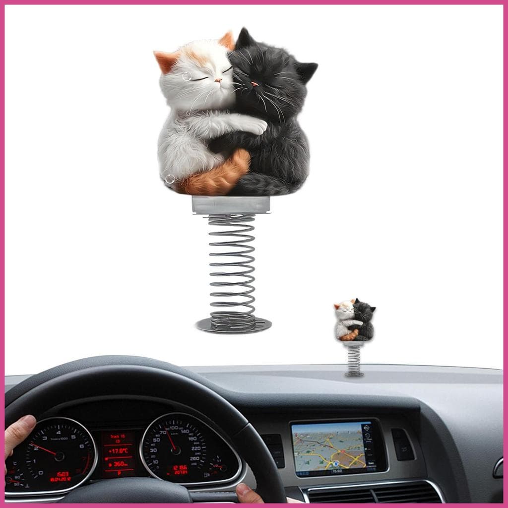 Enfeites De Carro Para Painel 2D Acrílico Formato De Gato Decoração De Mesa Console Central Figura Brinquedo Motoristas