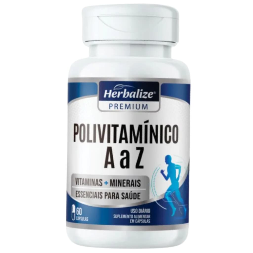 Vitaminas E Minerais A A Z Herbalize Premium 60 Cápsulas