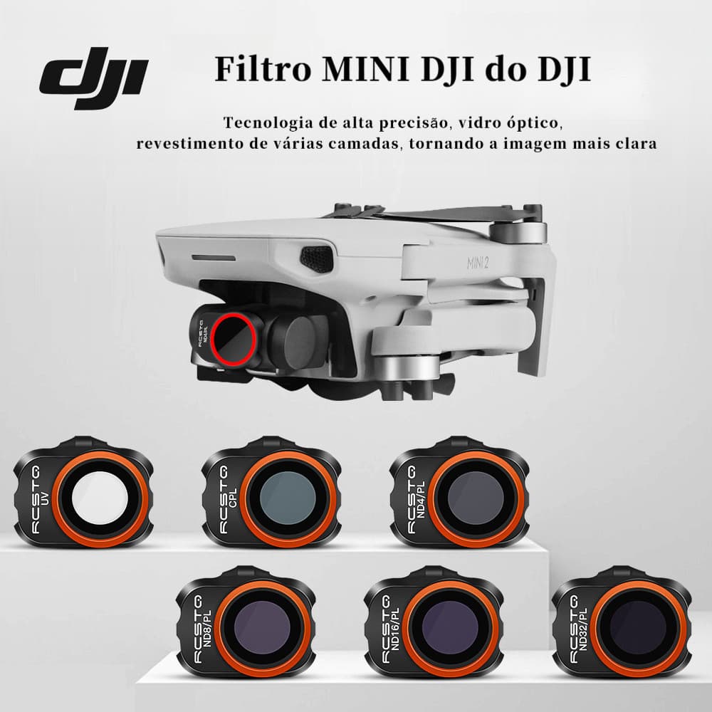 Compatível com DJI Mavic Mini 1/2/SE/4K Filtro Polarizador ND CPL Conjunto de Seis Peças