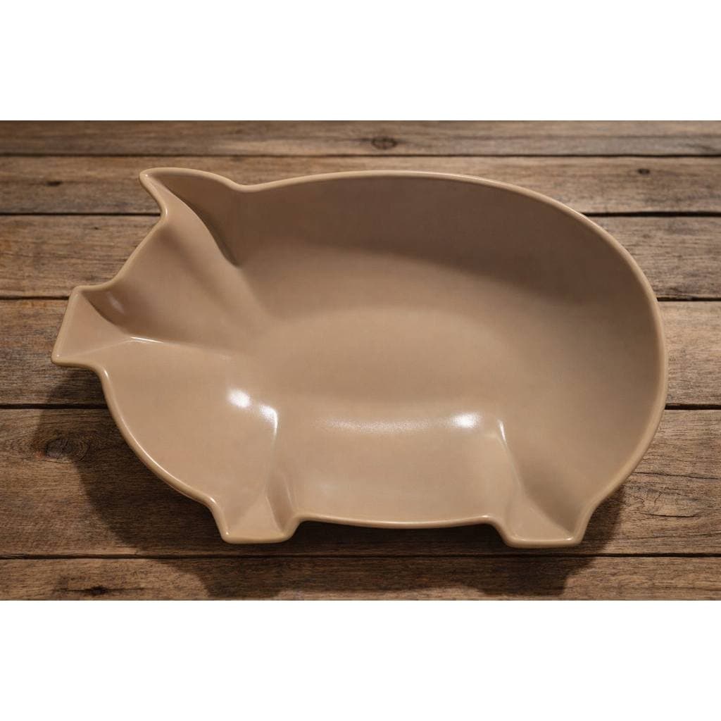 TIGELA GRANDE FUNDA PIG MARROM MATTE - CERAMICA SCALLA