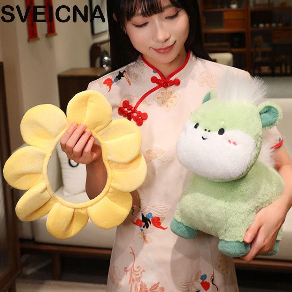 SVEICNA Cavalo Brinquedos De Pelúcia , Sorte Bonito Animal Do Zodíaco Chinês , Bordado Dos Desenhos Animados 20cm Pônei