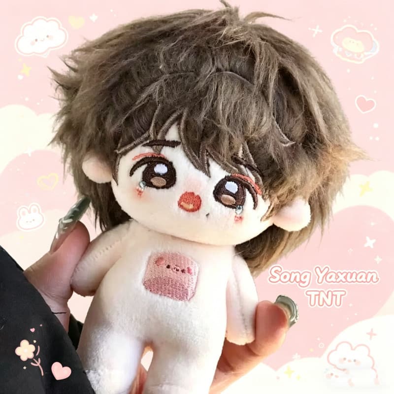 Chaveiro de Boneca de Algodão de 10cm da Song Yaxuan TNT |   Charmoso Boneco de Pelúcia Chibi para Bolsa, Brinquedo Maci