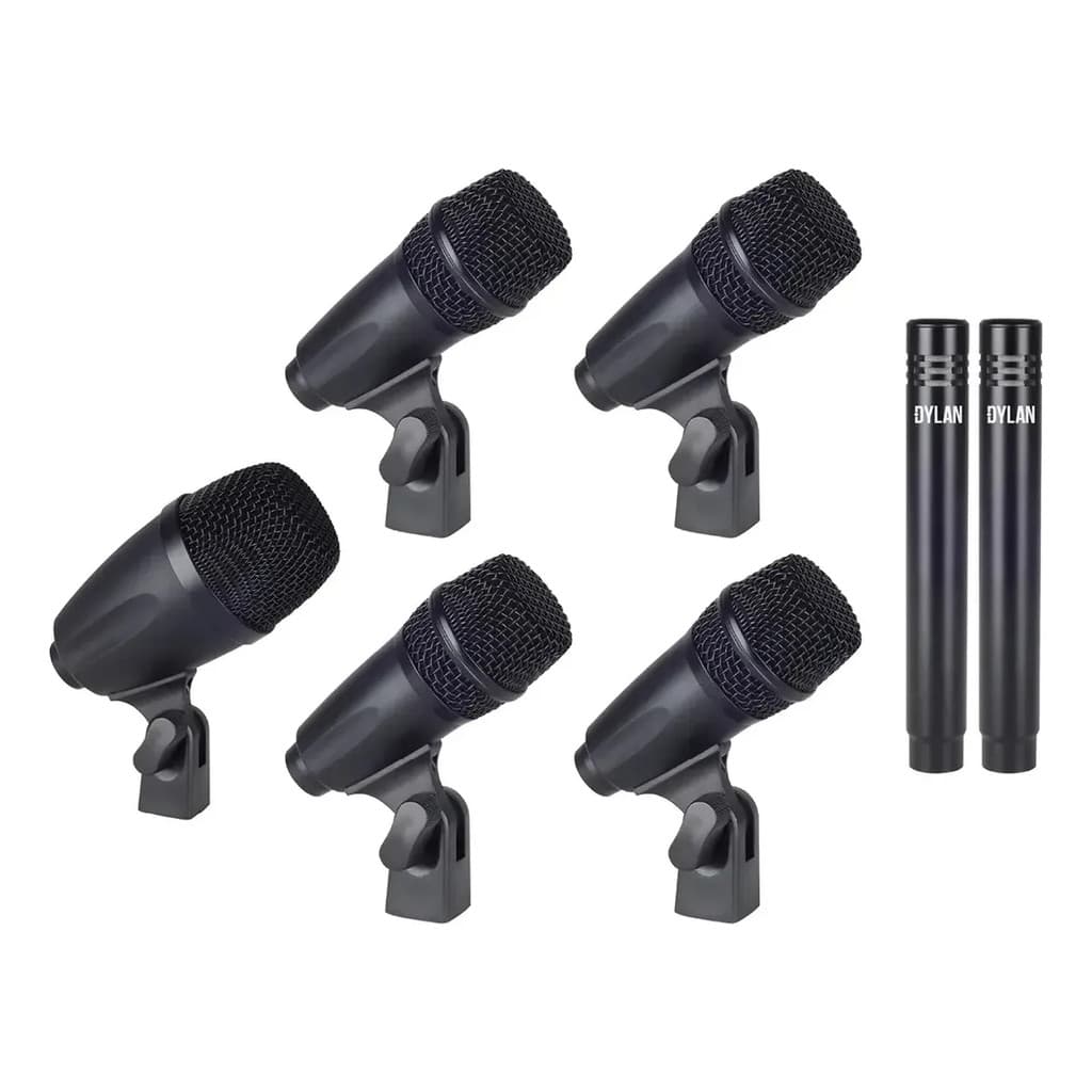 KIT DE MICROFONES DYLAN PARA BATERIA BASIC DRUM 7 MICROFONES
